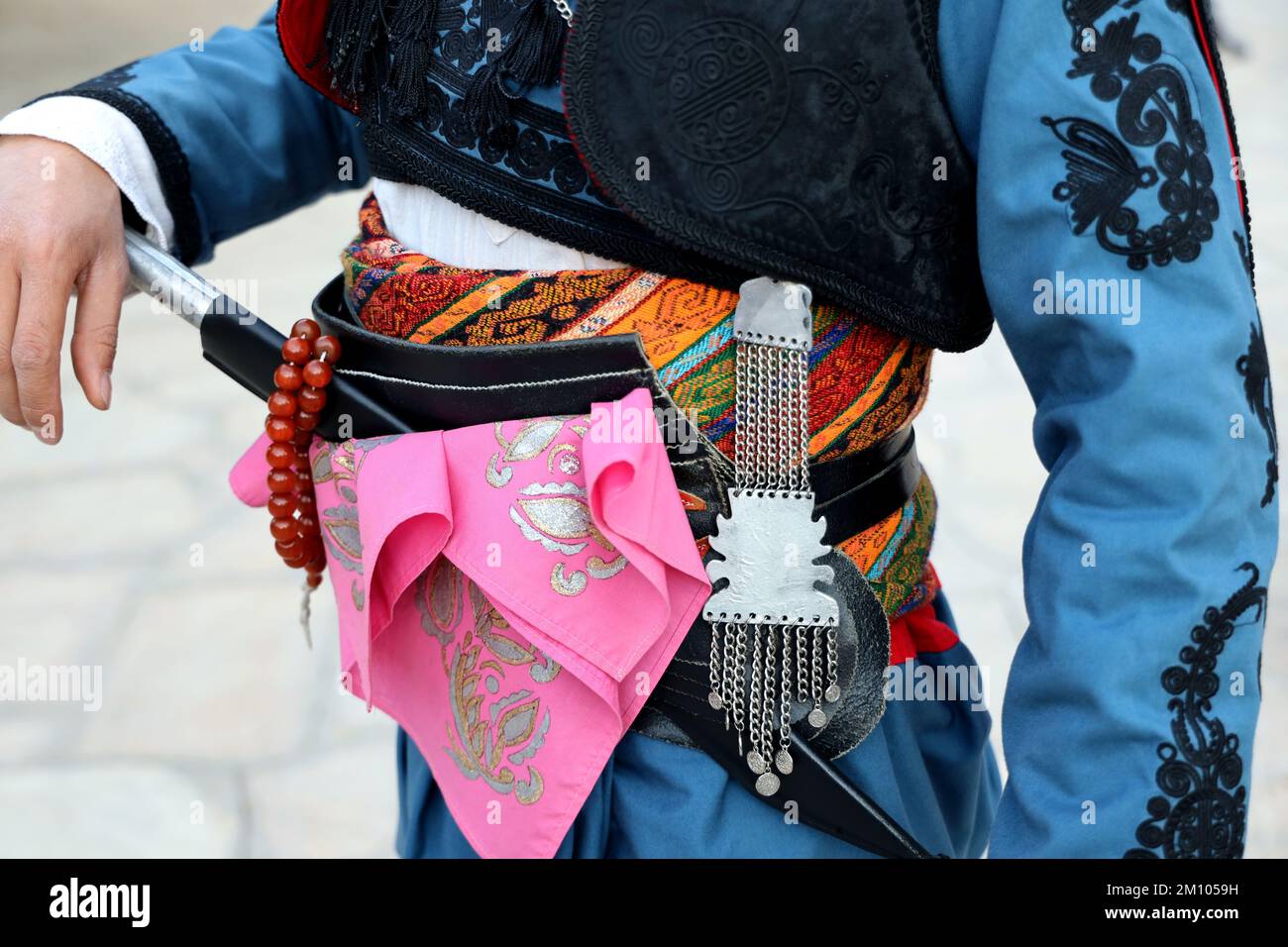 Turquie, Mugla, festival culturel local Mentese folklore (efe zeybek) vêtements pour hommes et femmes Banque D'Images