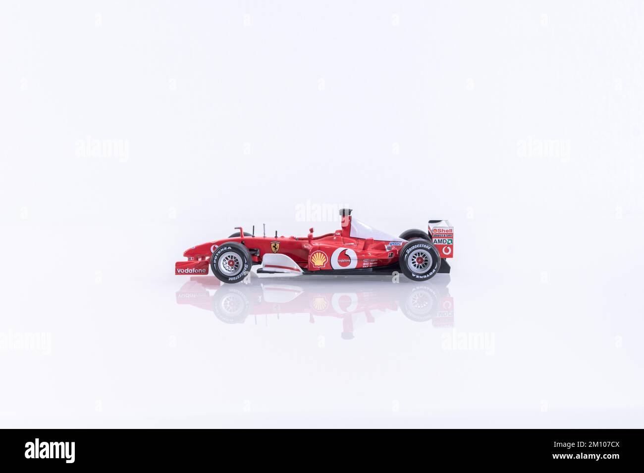 Véhicule miniature Ferrari formule 1 F1 2002. Banque D'Images