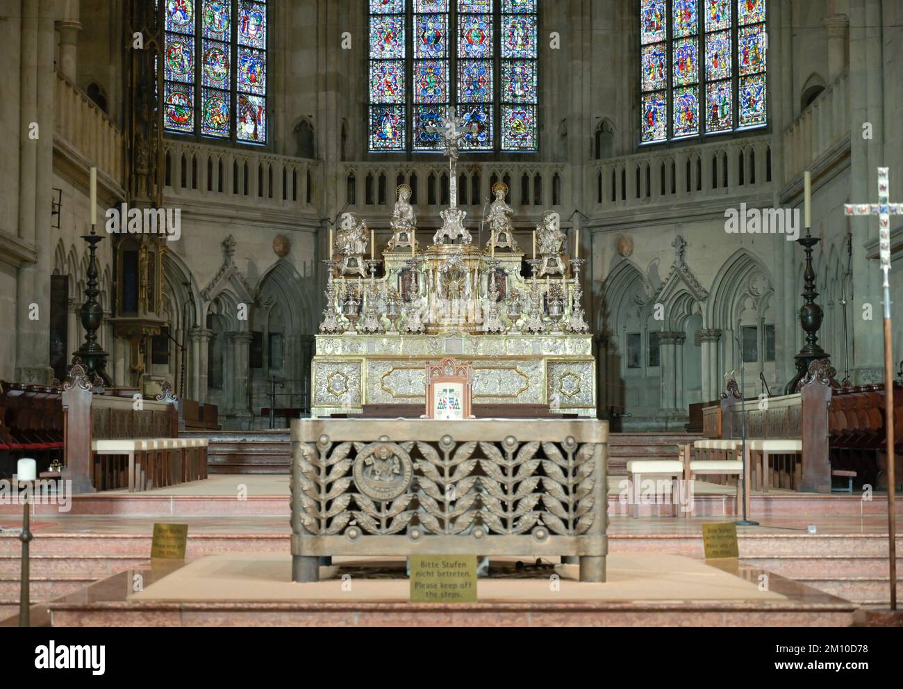 Silberner Hochaltar, Dom St. Peter, Ratisbonne, Bayern, Allemagne Banque D'Images