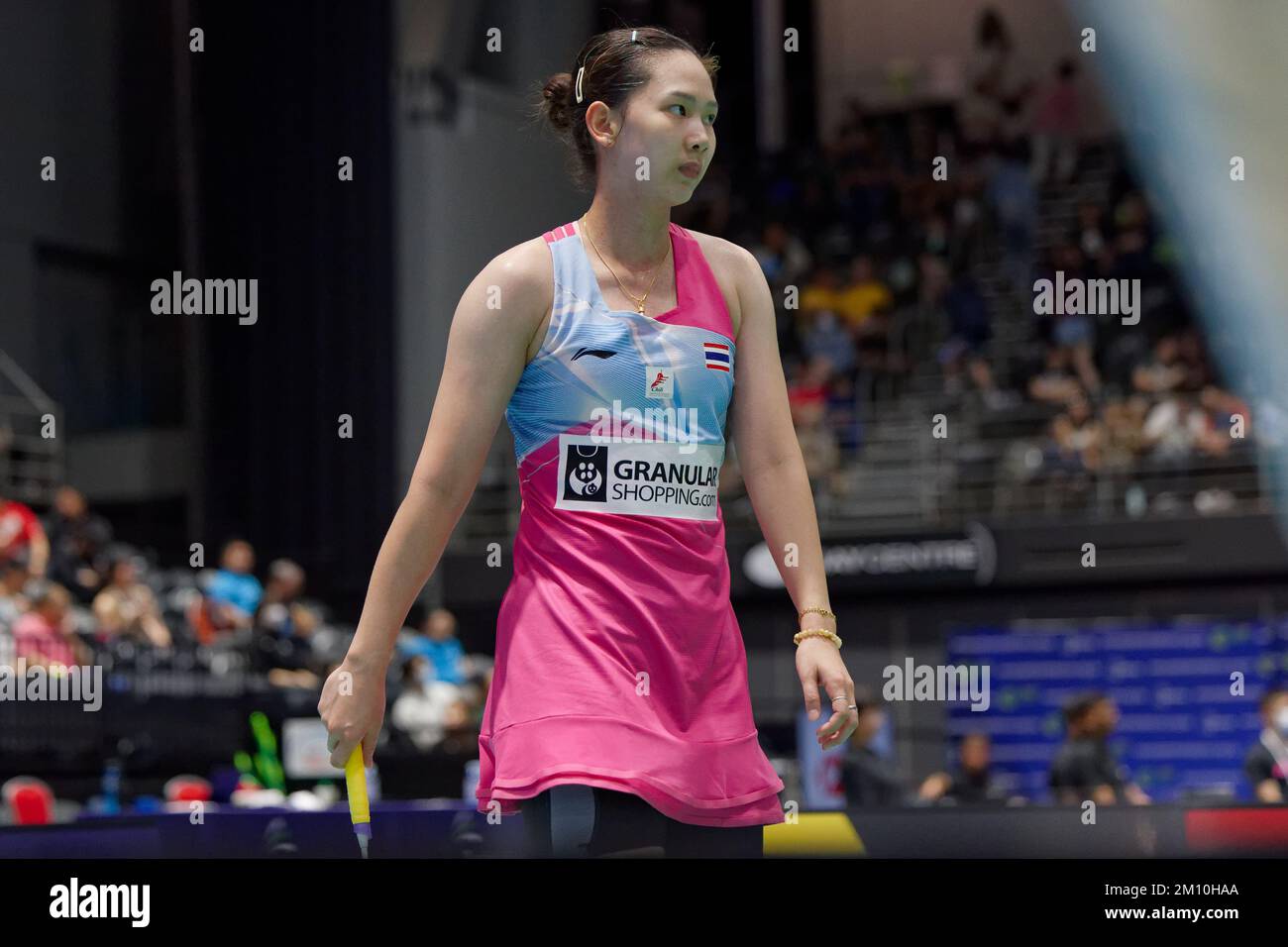 Pornpawee CHOCHUWONG de Thaïlande en action pendant le match des célibataires entre UN se Young et Pornpawee CHOCHUWONG pendant le jour 4 du Groupe Sathio Aust Banque D'Images