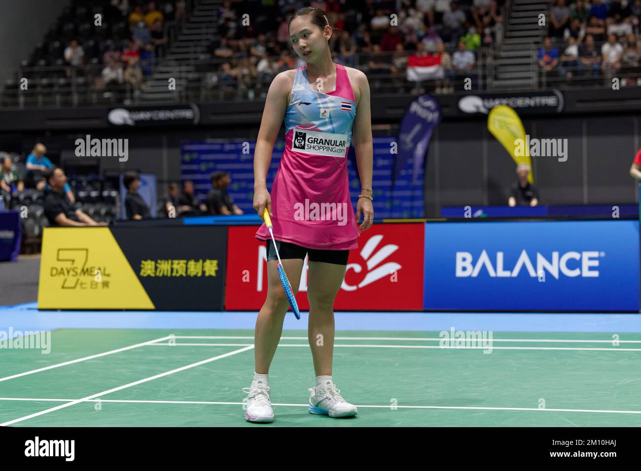 Pornpawee CHOCHUWONG de Thaïlande en action pendant le match des célibataires entre UN se Young et Pornpawee CHOCHUWONG pendant le jour 4 du Groupe Sathio Aust Banque D'Images