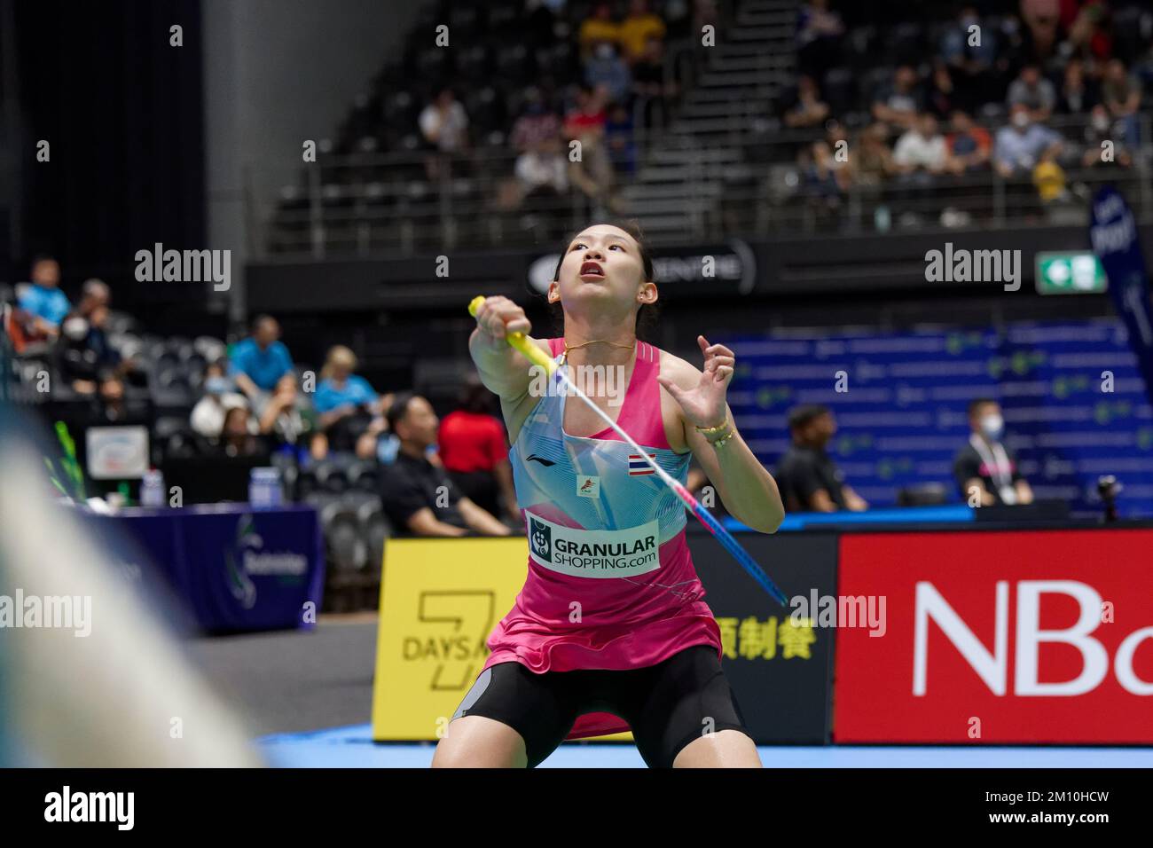 Pornpawee CHOCHUWONG de Thaïlande en action pendant le match des célibataires entre UN se Young et Pornpawee CHOCHUWONG pendant le jour 4 du Groupe Sathio Aust Banque D'Images