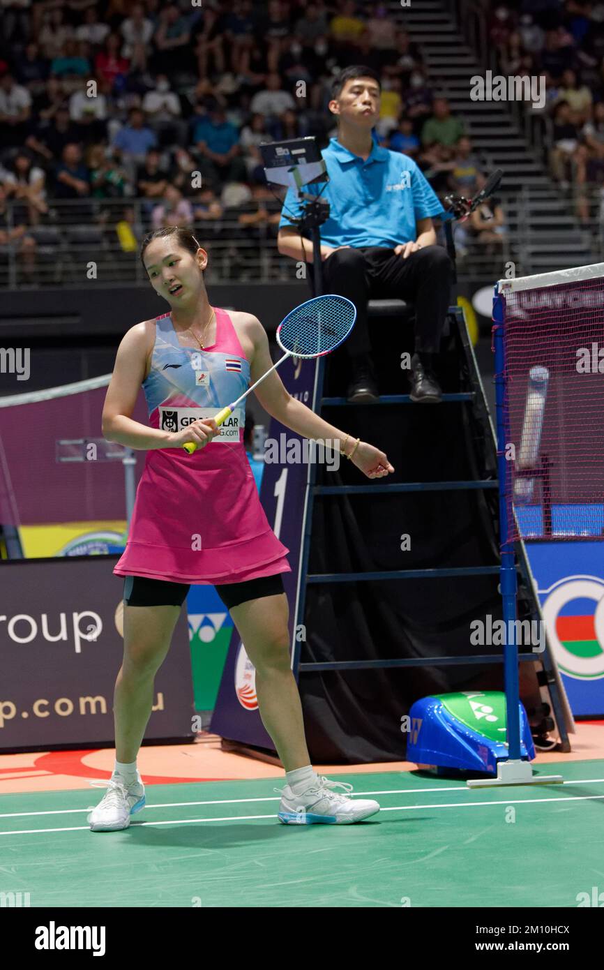 Pornpawee CHOCHUWONG de Thaïlande en action pendant le match des célibataires entre UN se Young et Pornpawee CHOCHUWONG pendant le jour 4 du Groupe Sathio Aust Banque D'Images