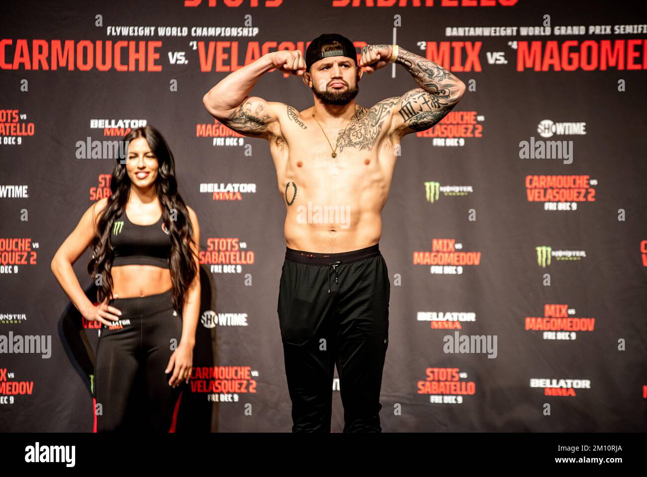 Uncasville, CT - DÉCEMBRE 7: Kyle Crutchmer prend du poids en avant de Bellator 289 au Mohegan Sun Casino on 9 décembre 2022 à Uncasville, CT, États-Unis. (Photo de Matt Davies/PxImages) Banque D'Images