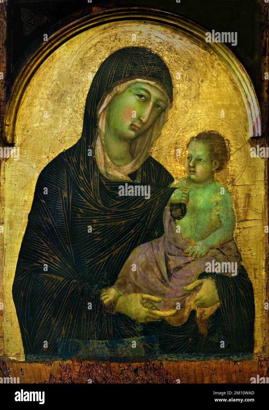 Madonna et l'enfant avec les saints 1300 par Duccio di Buoninsegna, 1255-1318 Christian Art, Italie, Italien. Banque D'Images