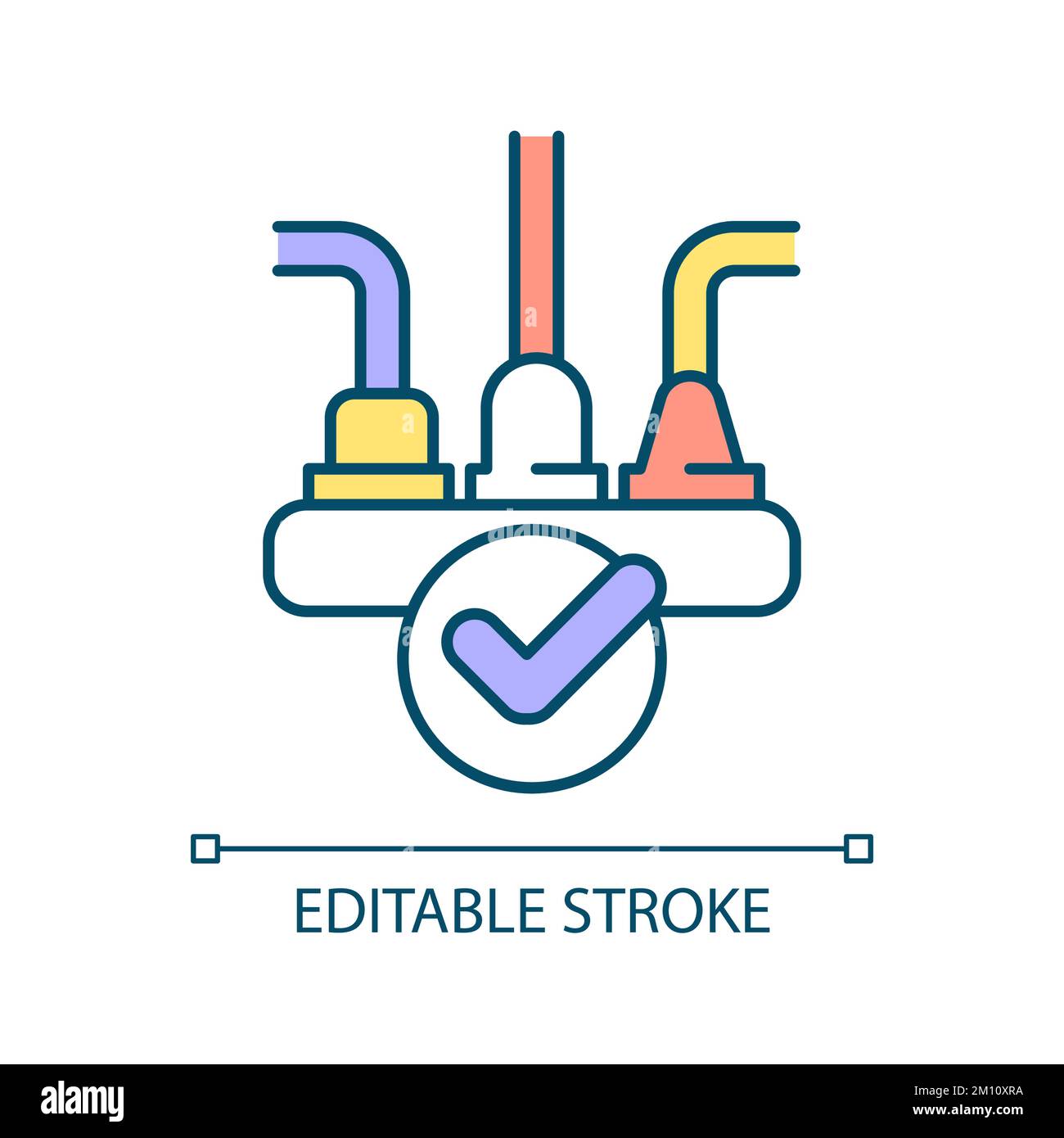 Icône de couleur RVB de sécurité électrique Illustration de Vecteur