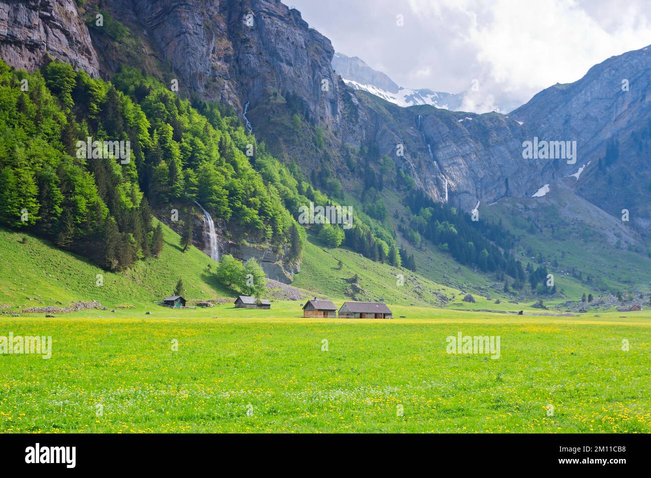 Belle vue à Alpstein, Alpes suisses, Suisse Banque D'Images