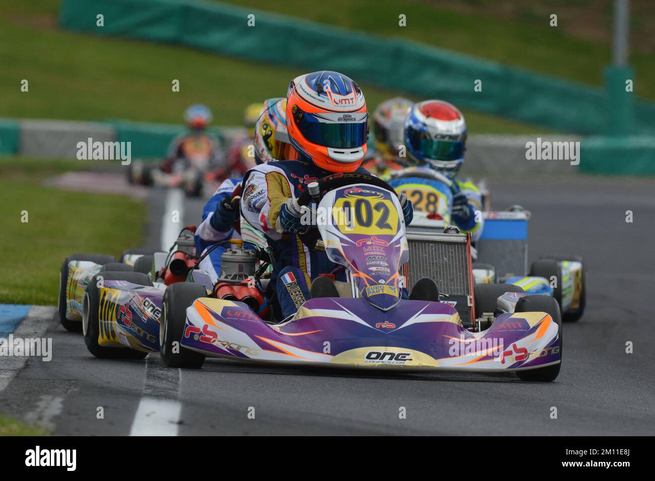 Richard Verschoor, pilote de course hollandais, a vu ici pendant sa carrière de karting. Banque D'Images