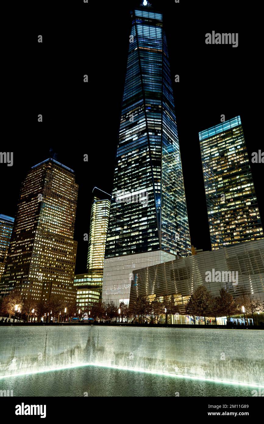 New York. Manhattan. États-Unis. Musée et mémorial national de 11 septembre et Centre du commerce One World Banque D'Images