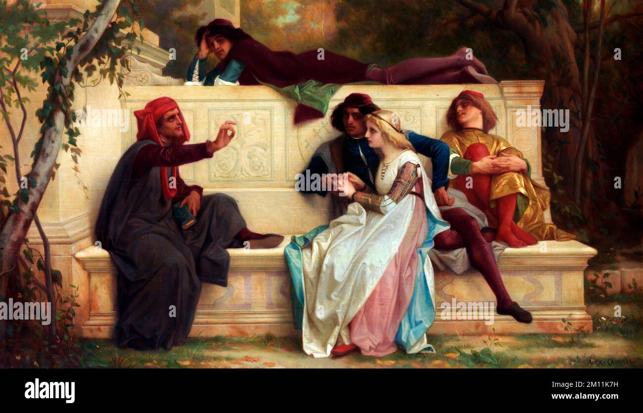 Poète florentin d'Alexandre Cabanel (1823-1889), huile sur bois, 1861 Banque D'Images