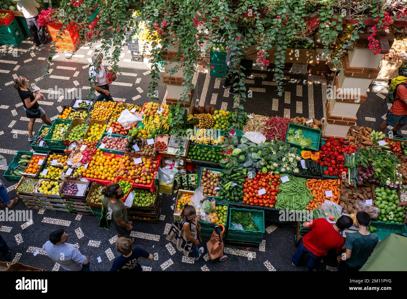 Mercado dos Lavradores à Funchal sur l'île portugaise de Madère Banque D'Images