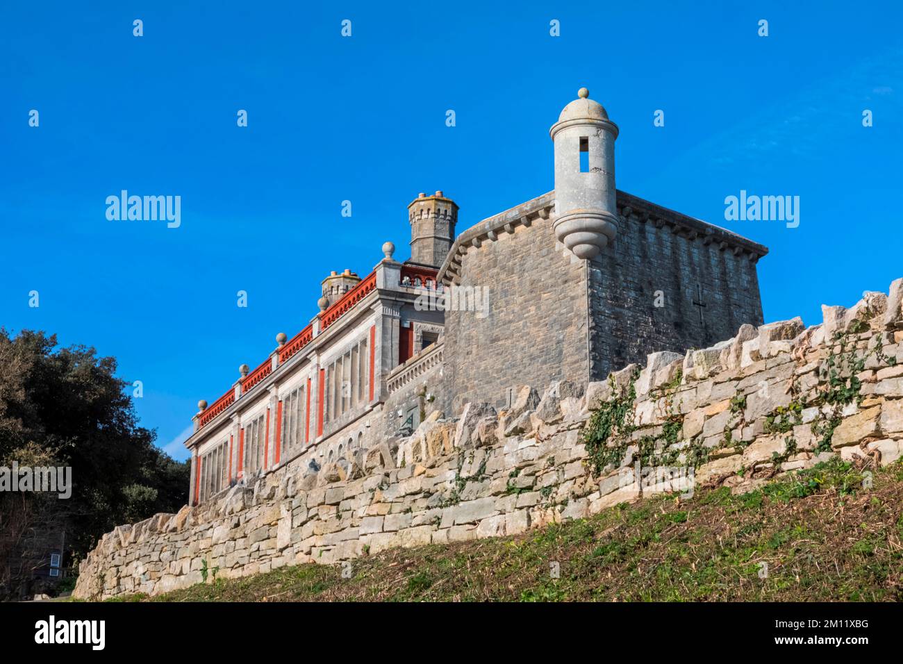 Angleterre, Dorset, Swanage, Durlston Head Country Park, château de Durlston Banque D'Images