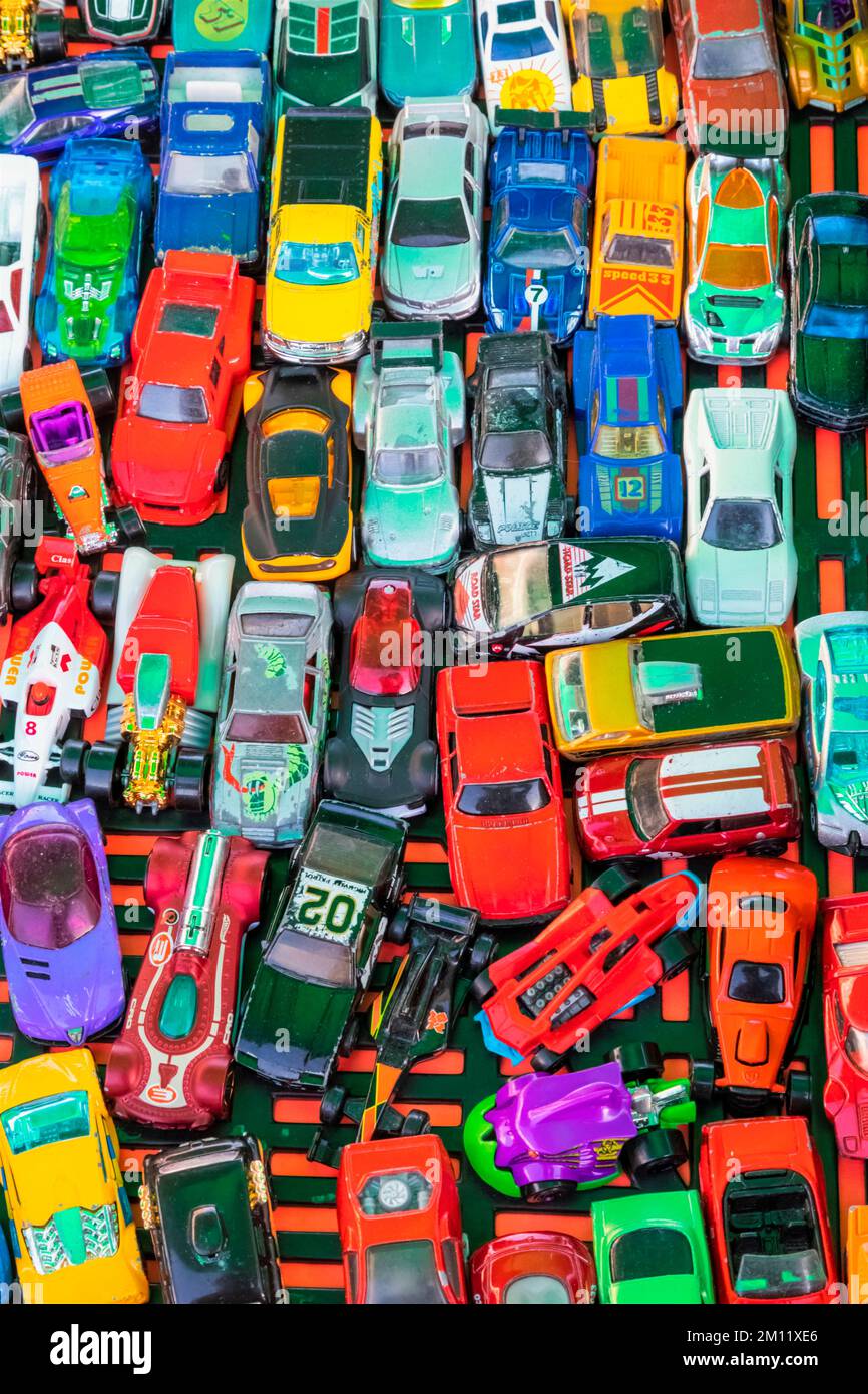 Angleterre, Dorset, Christchurch, marché de Christchurch, exposition de voitures anciennes à collectionner Banque D'Images