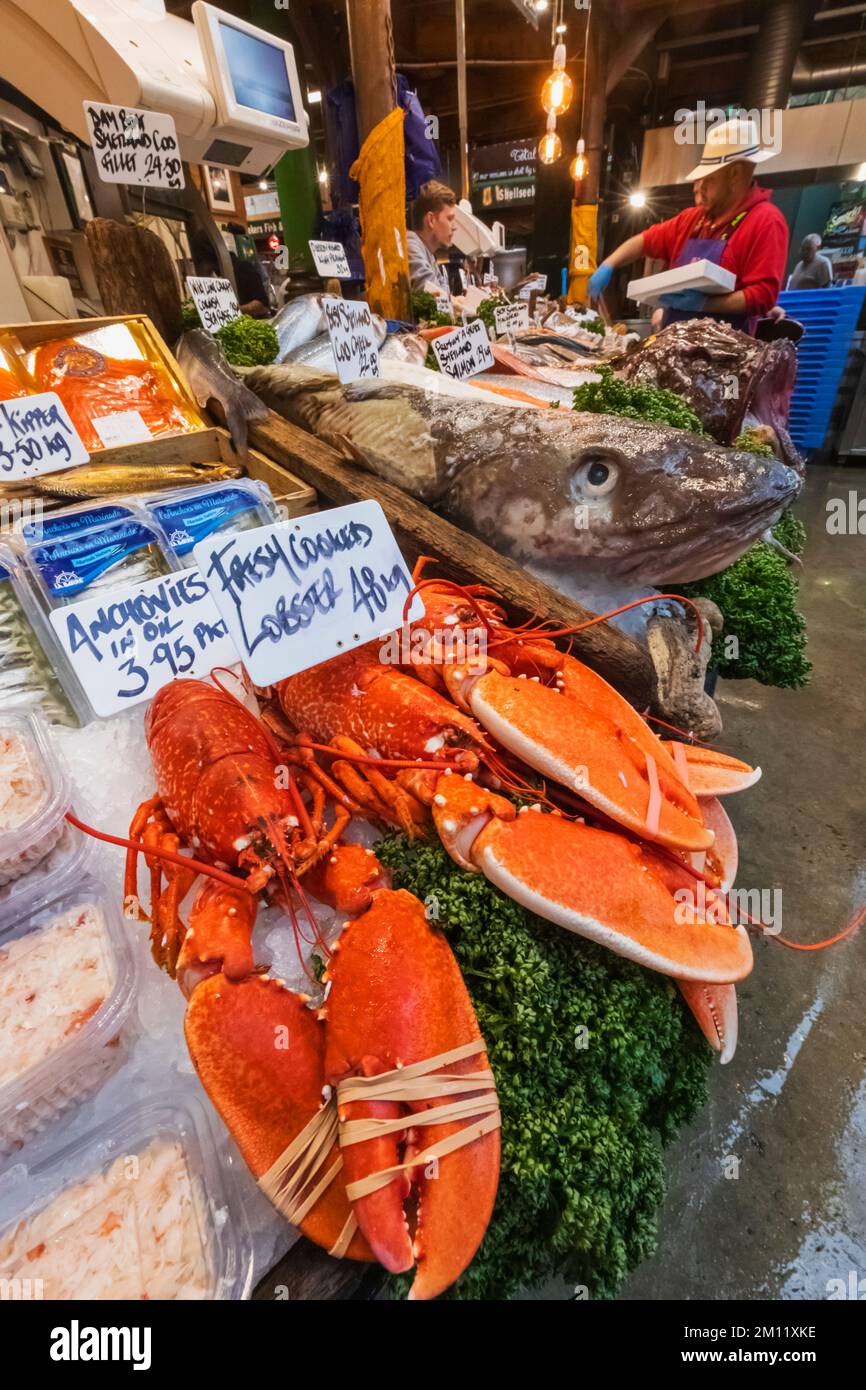 Quartier Market, exposition de homards, Southwark, Londres, Angleterre Banque D'Images