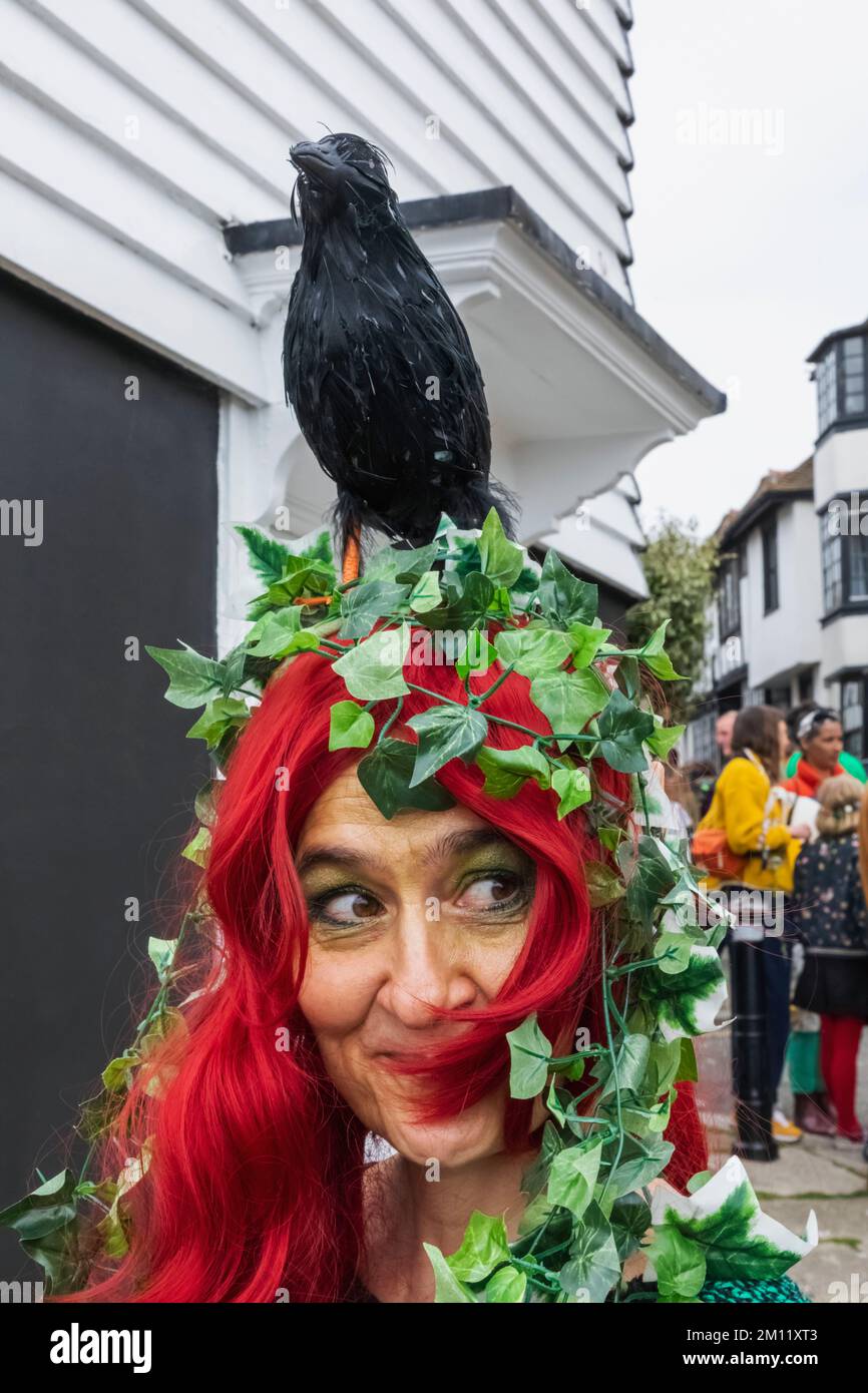 Angleterre, East Sussex, Hastings, le festival annuel Jack in the Green, les participants au Jack in the Green Parade Banque D'Images