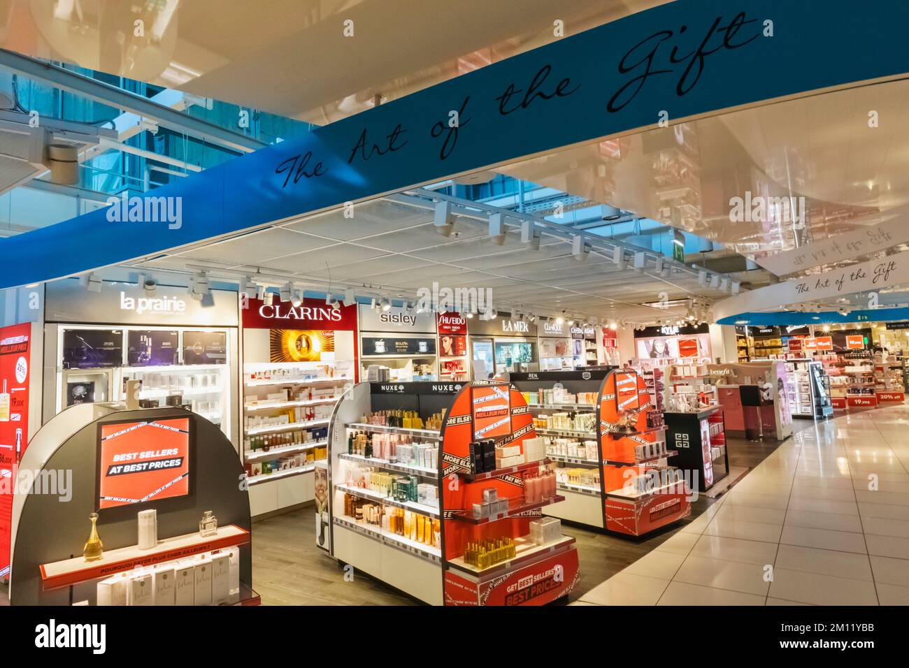 France, Côte d'Azur, Côte d'Azur, Nice, aéroport de Nice Côte d'Azur, zone de départ boutiques hors taxes Banque D'Images