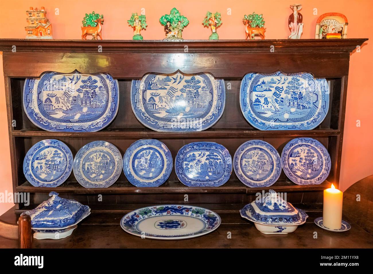 Angleterre, Dorset, Dorchester, Hardy's Cottage, Higher Bockhampton Village, Le lieu de naissance de l'auteur anglais Thomas Hardy, Interior View of the Parlor Banque D'Images