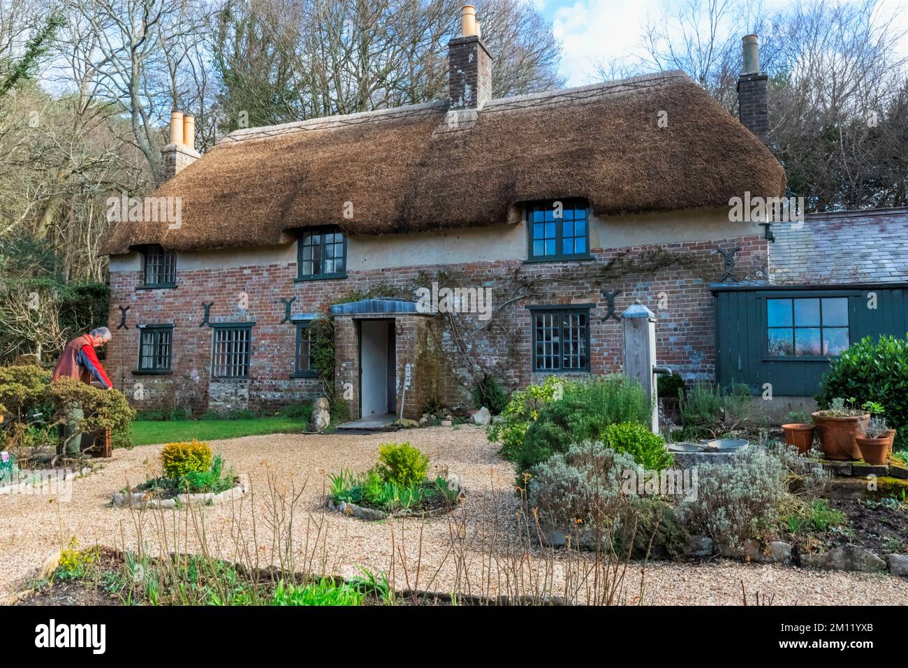 Angleterre, Dorset, Dorchester, Hardy's Cottage, Higher Bockhampton Village, Le lieu de naissance de l'auteur anglais Thomas Hardy Banque D'Images