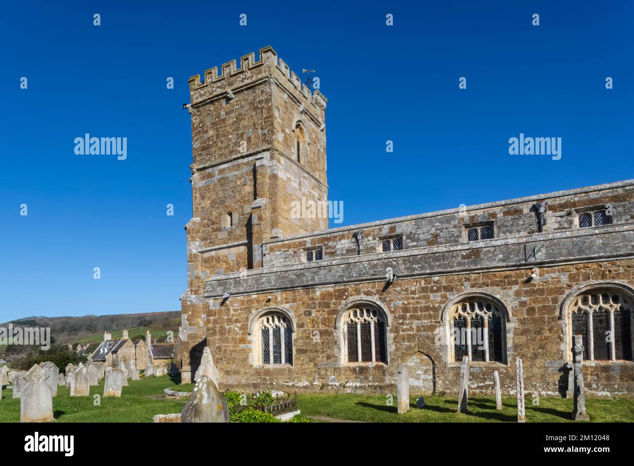 Angleterre, Dorset, Abbotsbury, Église Saint-Nicolas Banque D'Images