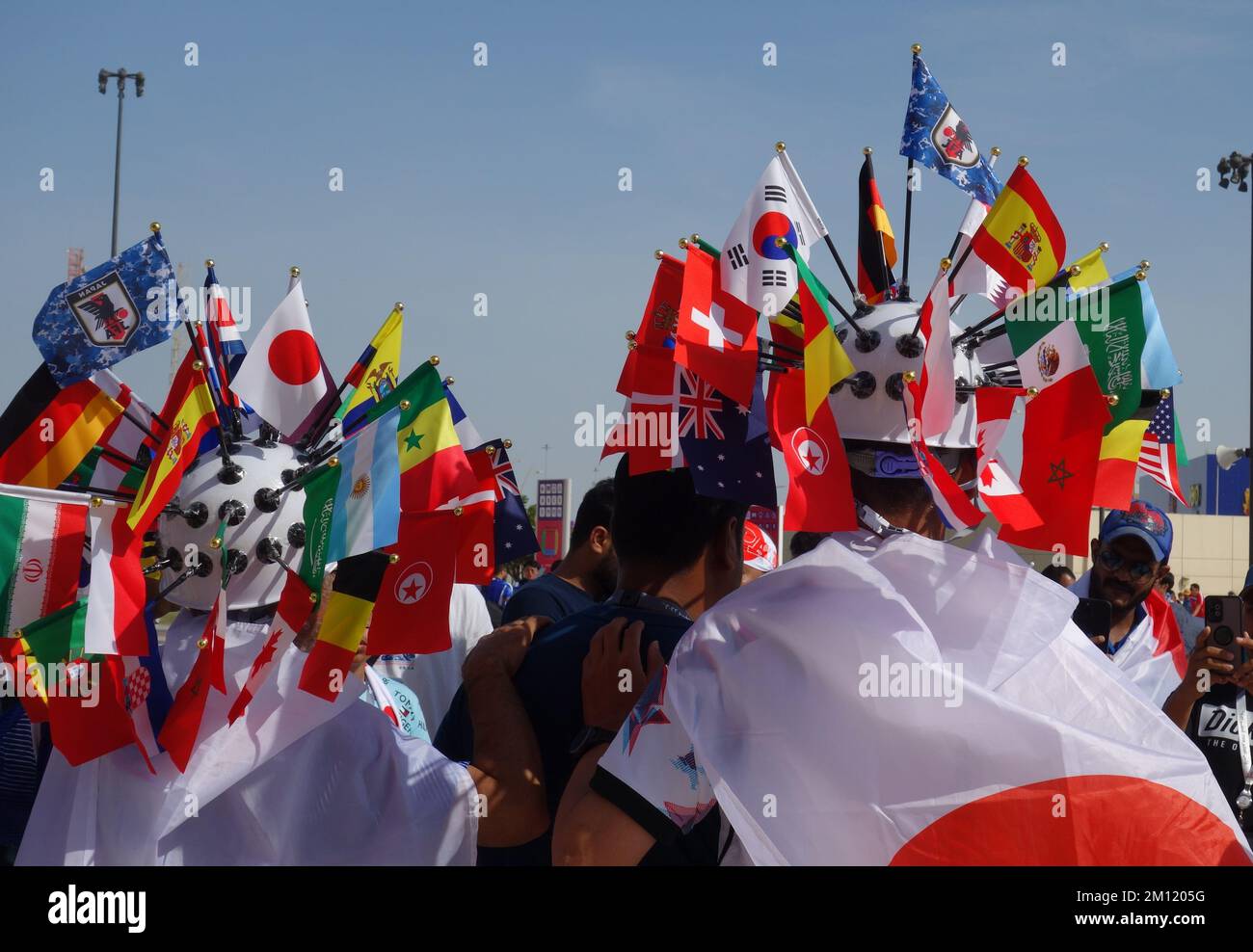 Les curiosités de la coupe du monde Qatar 2022. Le monde dans la tête Banque D'Images