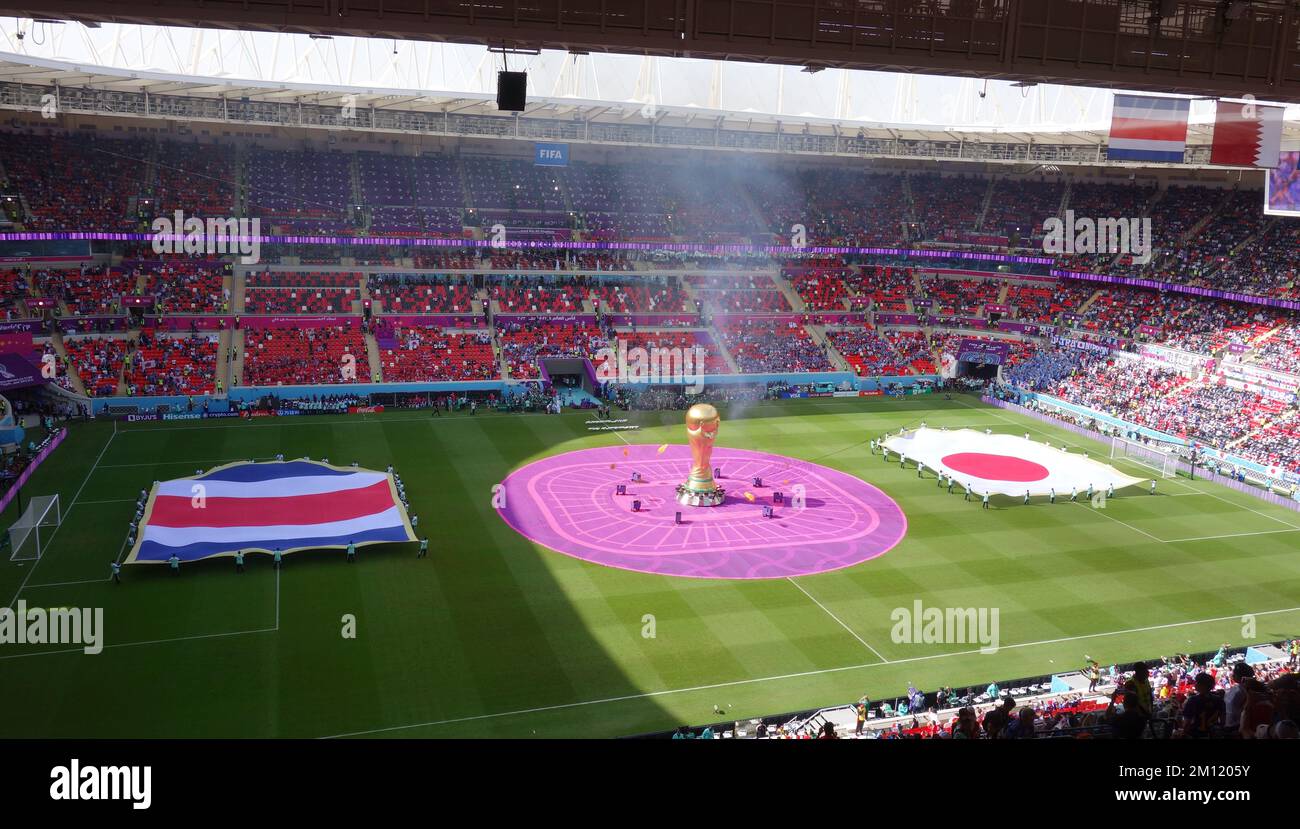 Le Costa Rica contre le Japon dans la coupe du monde Qatar 2022 Banque D'Images