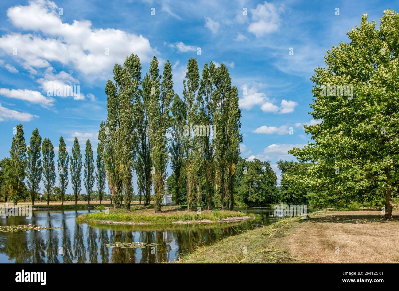 Parc Wörlitz, île Rousseau Banque D'Images