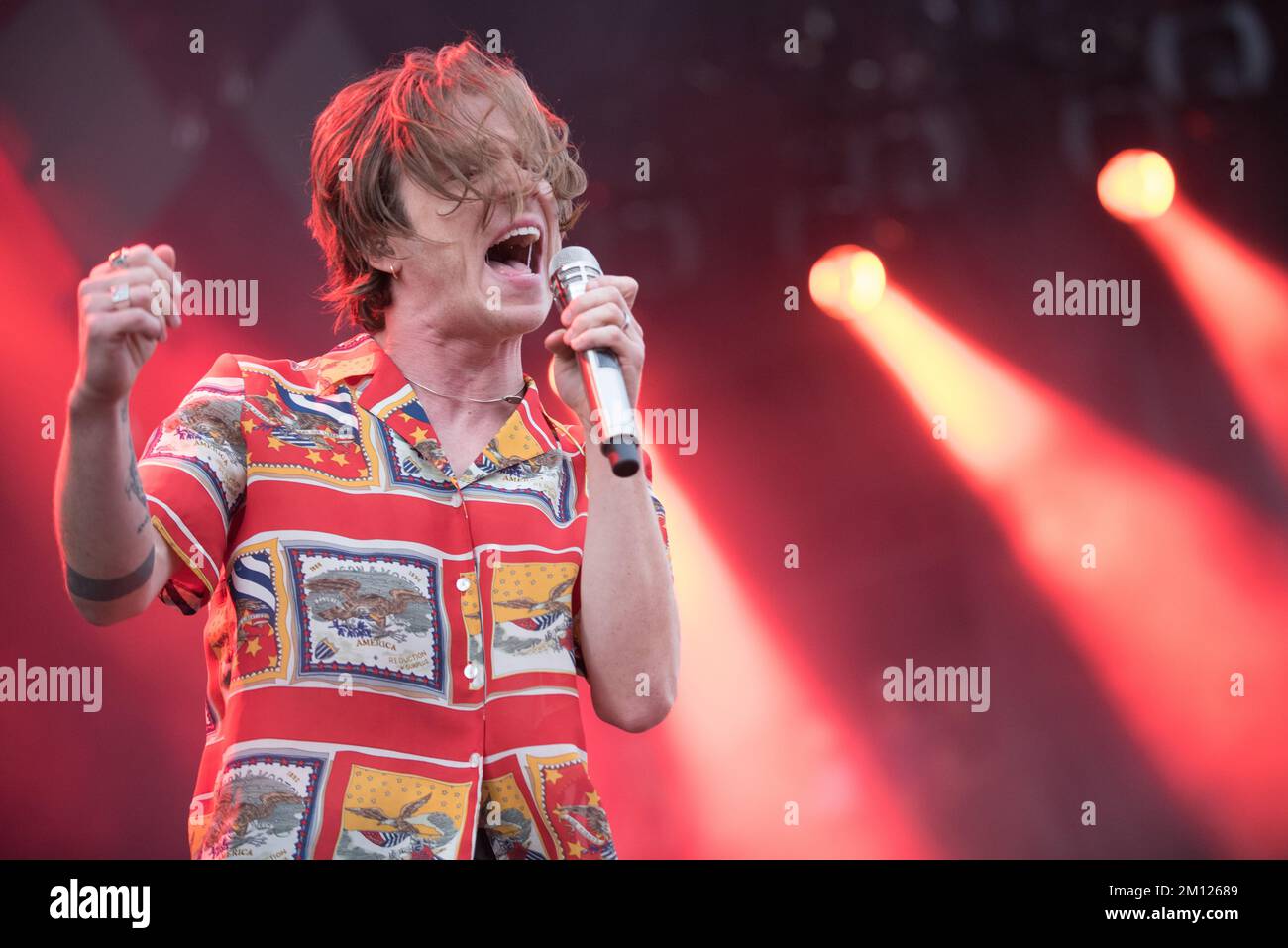 Austin City Limits - cage the Elephant en concert Banque D'Images