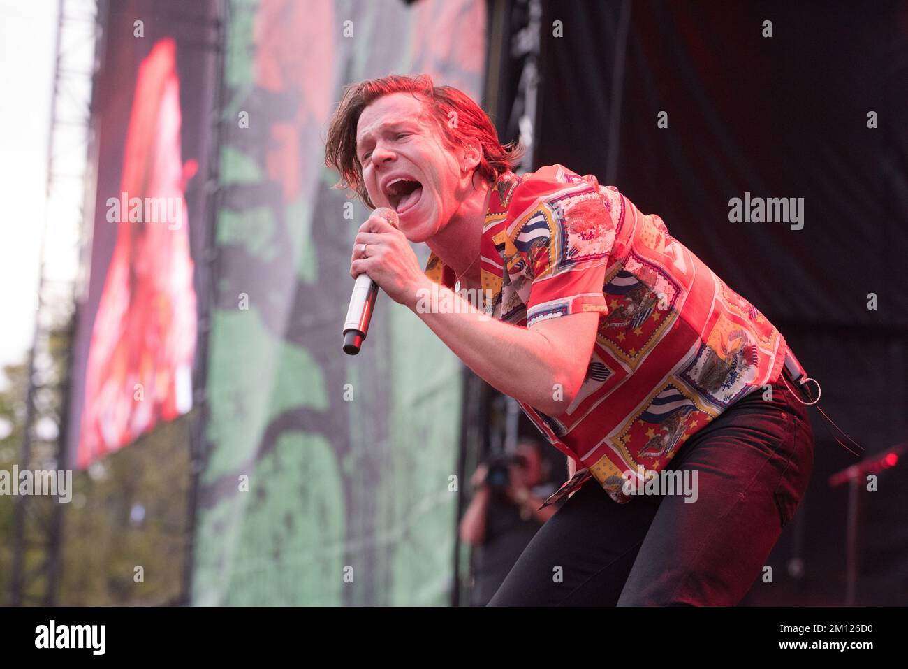 Austin City Limits - cage the Elephant en concert Banque D'Images