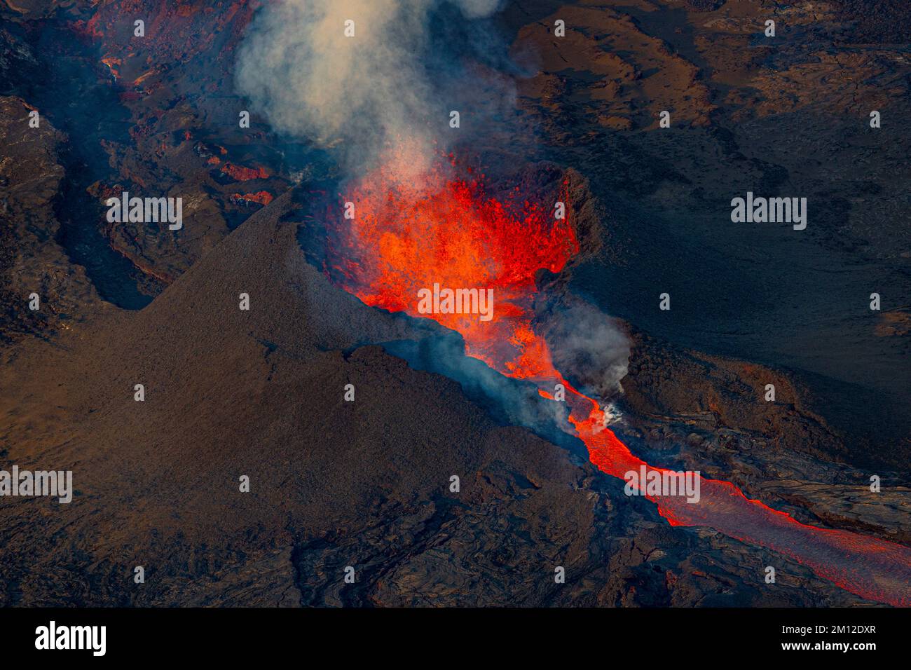 Éruption de Mauna Loa, 12/2022, île d'Hawaï Banque D'Images