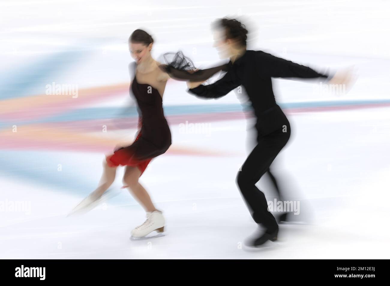 Turin, Italie, le 9th décembre 2022. Darya Grimm et Michail Savitskiy de l'Allemagne se produit dans la Junior Ice Dance Rhythm Dance à Palavela, Turin. Date de la photo : 9th décembre 2022. Crédit photo à lire: Jonathan Moscrop/Sportimage crédit: Sportimage/Alay Live News Banque D'Images