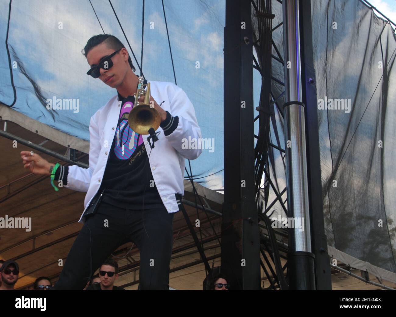 Le festival de musique et d'arts de Bonnaroo - Capital Cities en concert Banque D'Images