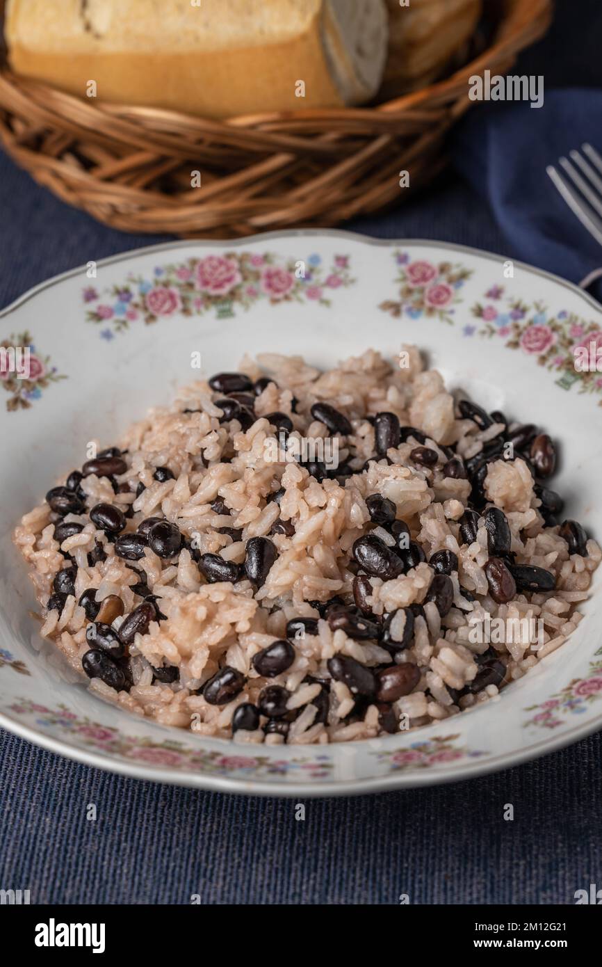 Pinto gallo, cuisine traditionnelle costaricaine. Banque D'Images