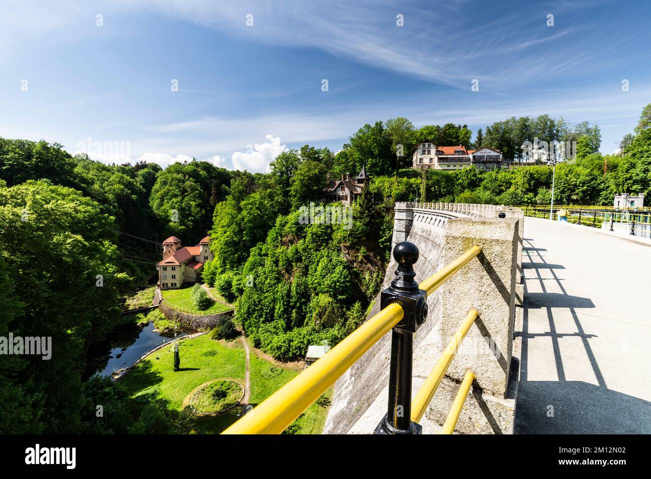 Europe, Pologne, Basse Silésie, Zamora Lesnianska / Marklissa-Talsperre Banque D'Images