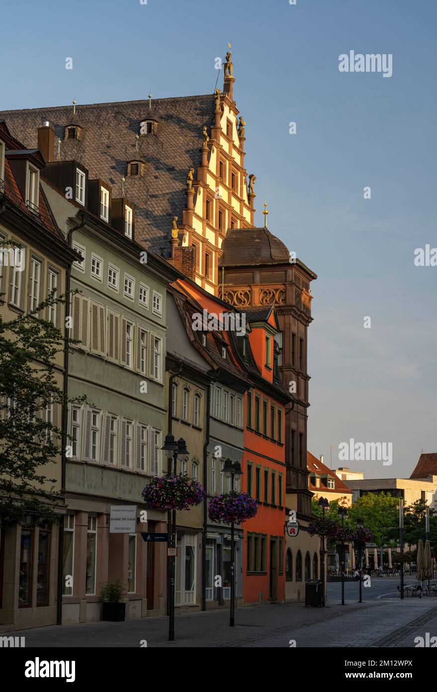 L'hôtel de ville historique à la place du marché de Schweinfurt am main, comté de Schweinfurt, Basse-Franconie, Franconie, Bavière, Allemagne Banque D'Images