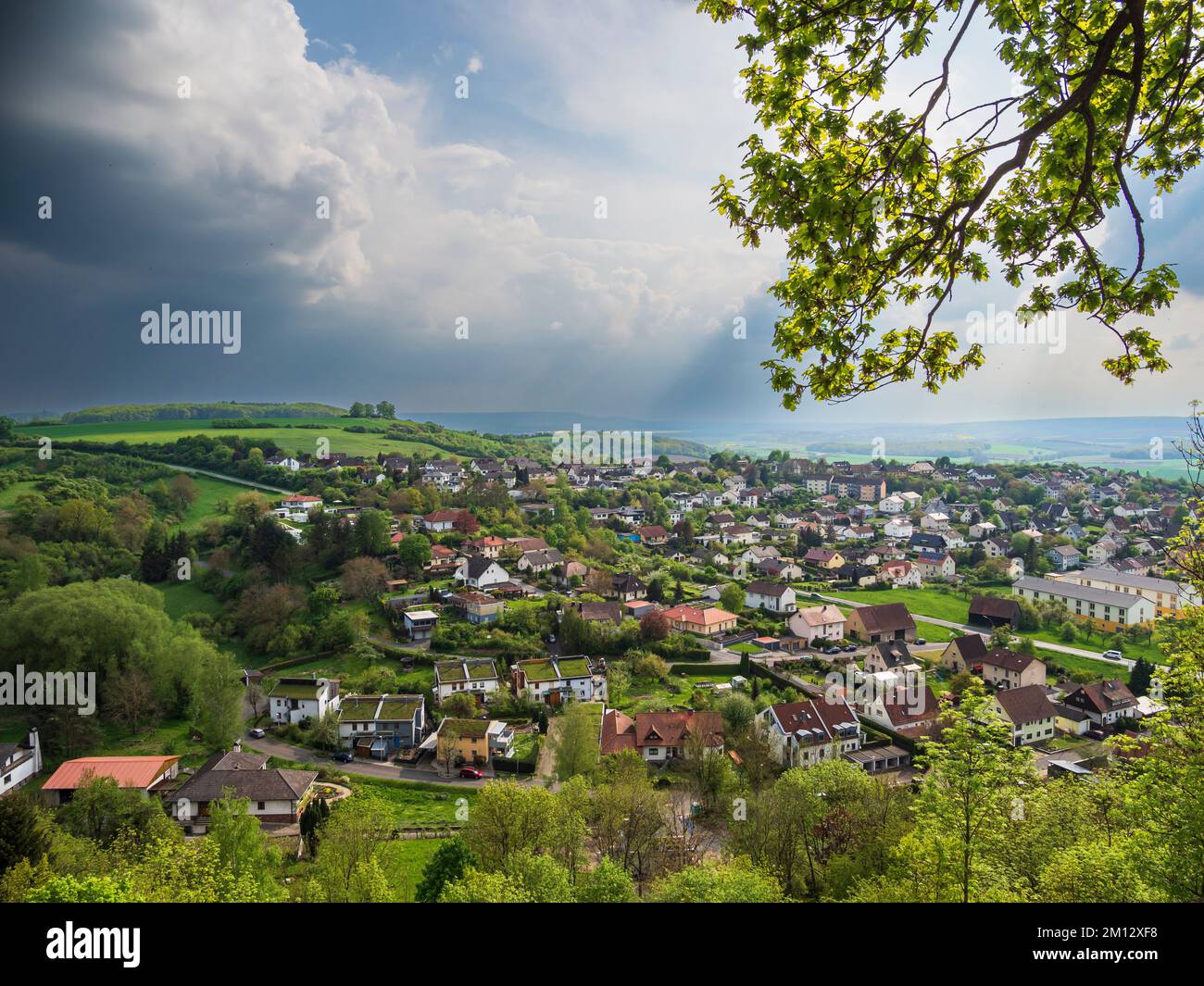 Vue sur Königsberg en Bavière, quartier Haßfurt, Basse-Franconie, Franconie, Bavière, Allemagne Banque D'Images