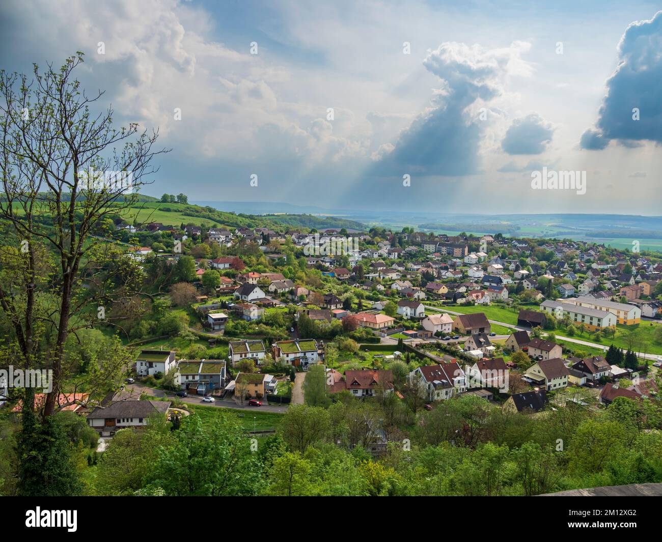 Vue sur Königsberg en Bavière, quartier Haßfurt, Basse-Franconie, Franconie, Bavière, Allemagne Banque D'Images