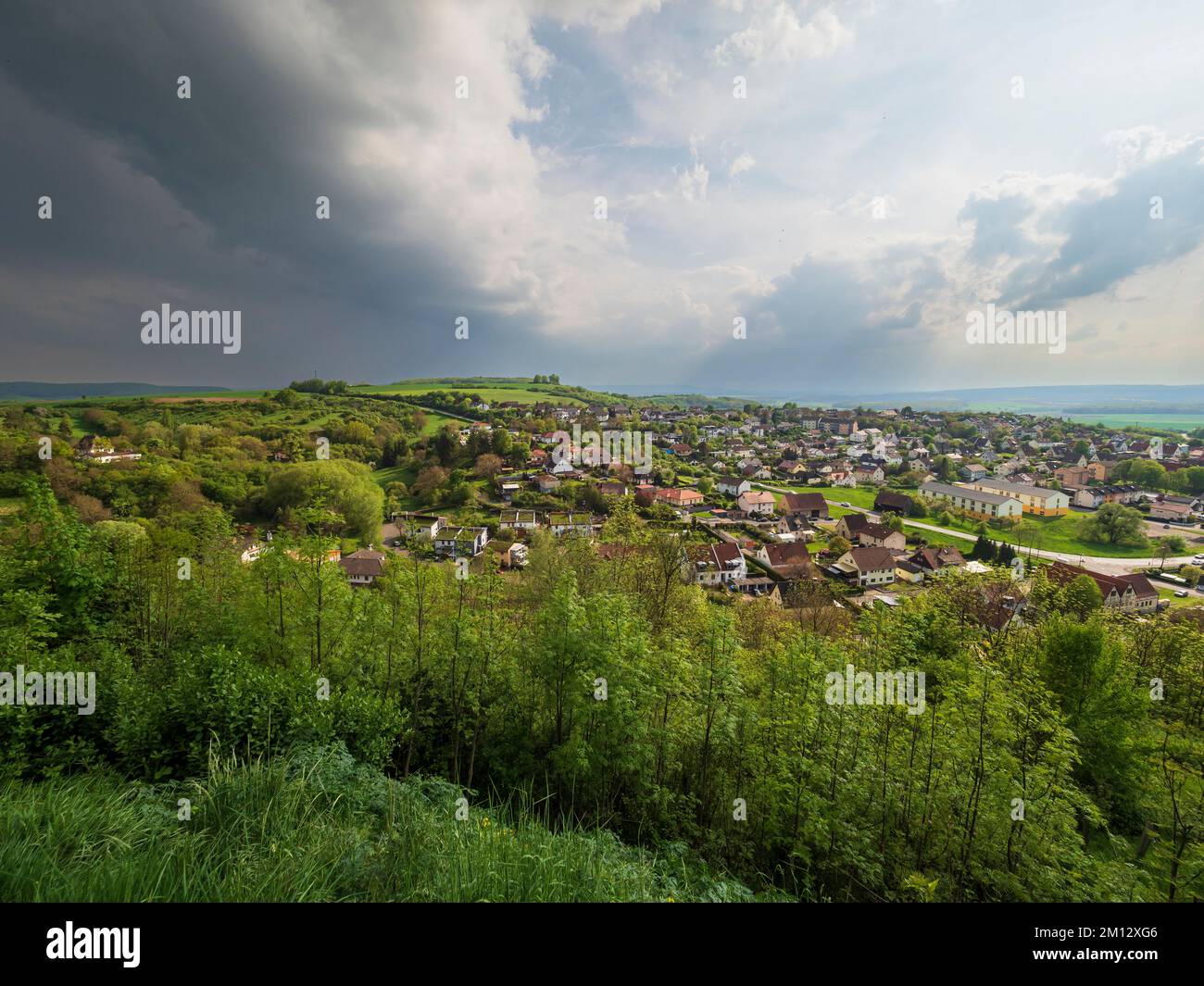 Vue sur Königsberg en Bavière, quartier Haßfurt, Basse-Franconie, Franconie, Bavière, Allemagne Banque D'Images
