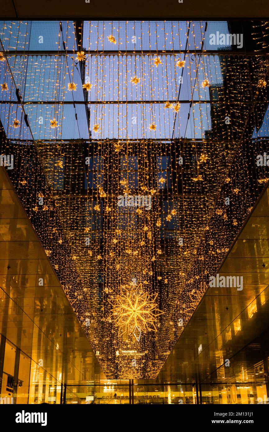 Éclairage de Noël dans la Fünf Höfe Munich, Bavière, Allemagne, Europe Banque D'Images