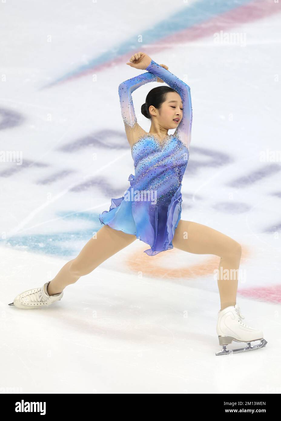 Turin, Italie, le 9th décembre 2022. Jia Shin, de Corée, se produit dans le cadre du programme de patinage libre des jeunes femmes à Palavela, Turin. Date de la photo : 9th décembre 2022. Crédit photo à lire: Jonathan Moscrop/Sportimage crédit: Sportimage/Alay Live News Banque D'Images