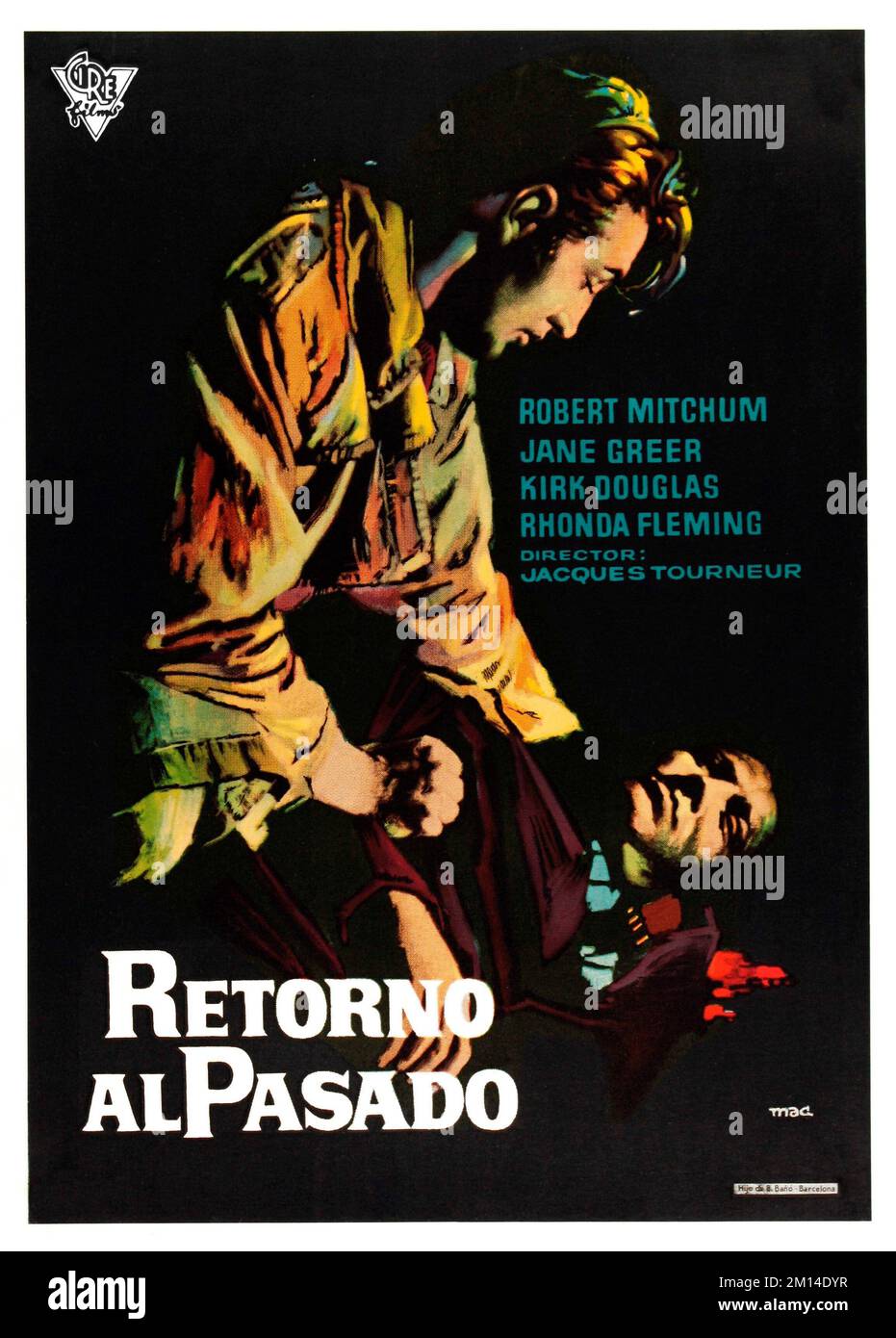 PAR LE PASSÉ (1947), RÉALISÉ PAR JACQUES TOURNEUR. Crédit : photos / Album de LA RADIO RKO Banque D'Images