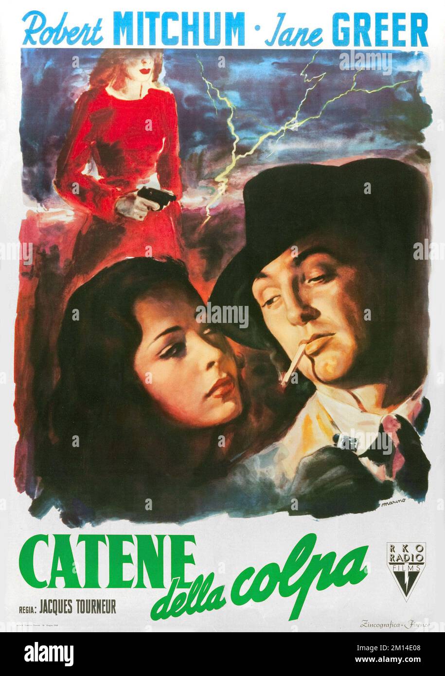 PAR LE PASSÉ (1947), RÉALISÉ PAR JACQUES TOURNEUR. Crédit : photos / Album de LA RADIO RKO Banque D'Images