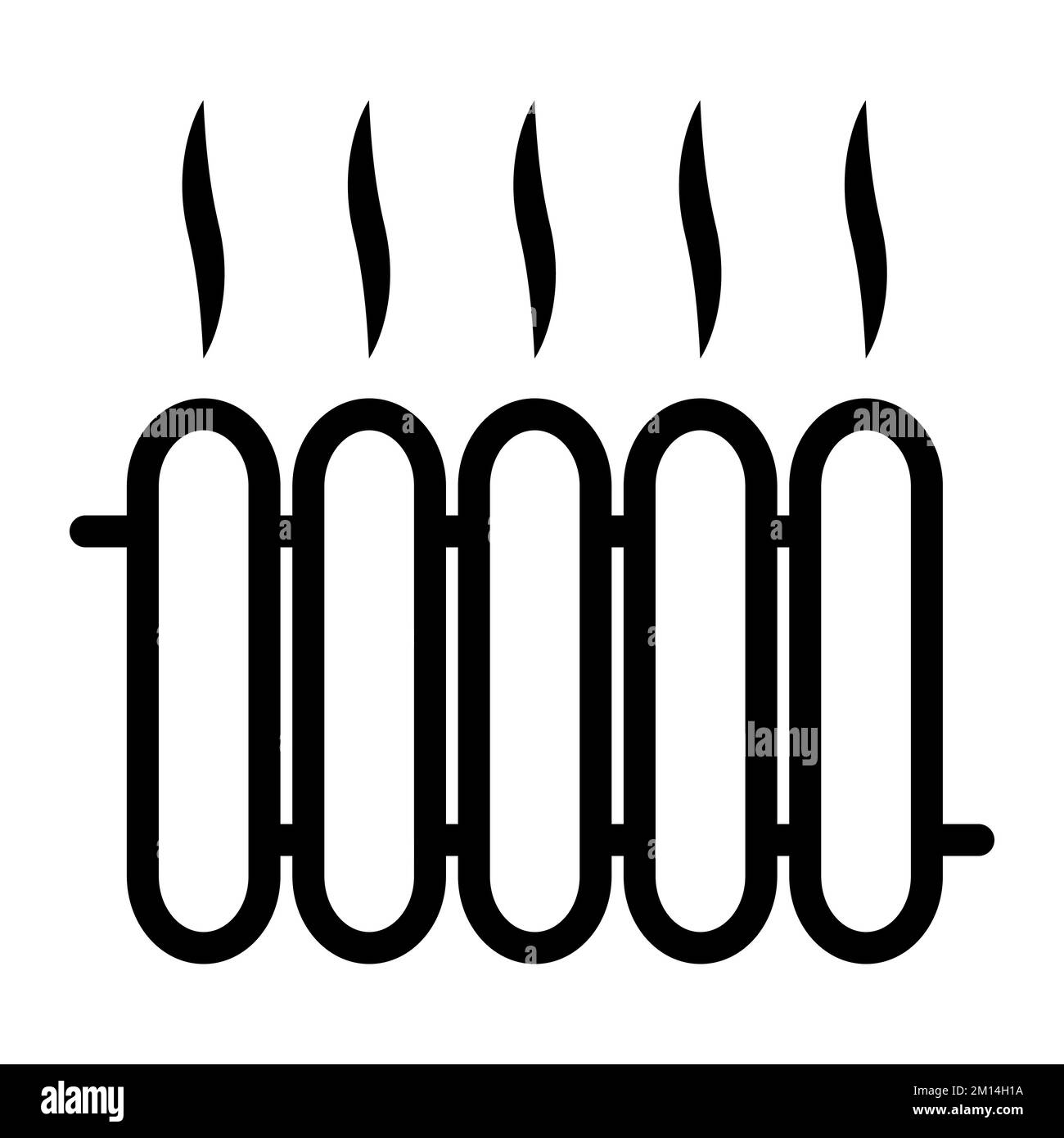 ICON radiateur de chauffage, chauffage central de la maison, chaleur de chaudière salle de gaz Illustration de Vecteur