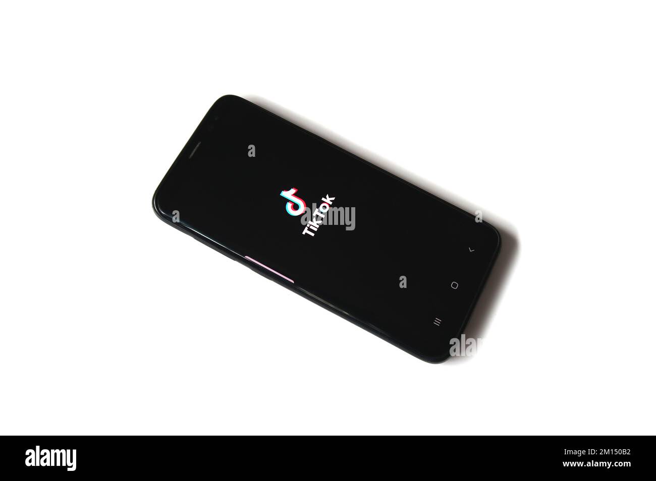 Belgrade Serbie 10.12.2022 Tik Tok icône de l'application sur l'écran Samsung S8 Banque D'Images