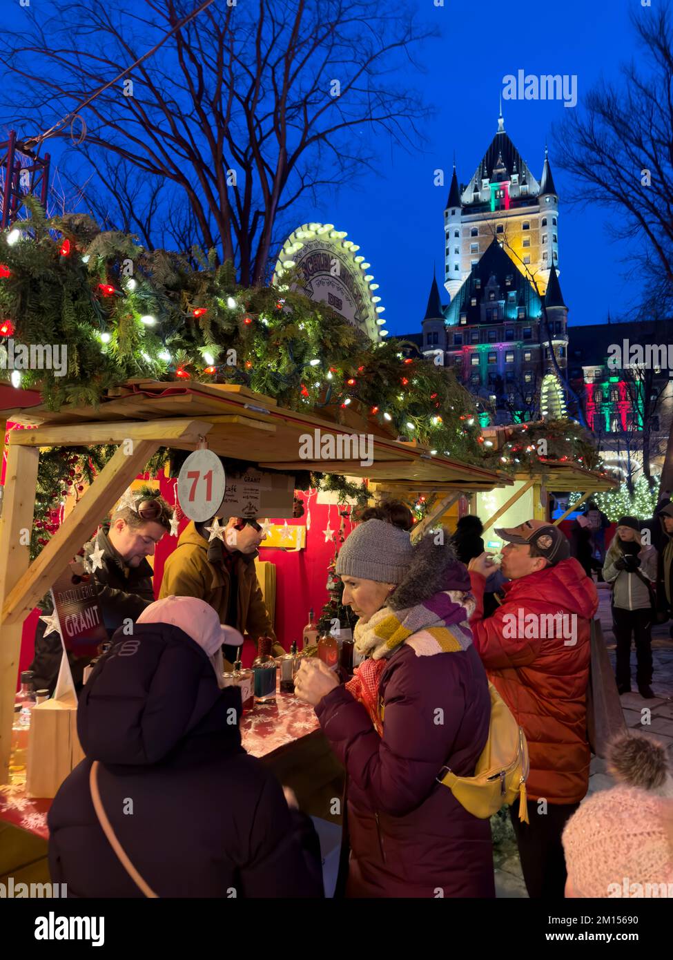 Marché de Noël, Vieux-Québec, Québec, Canada Banque D'Images