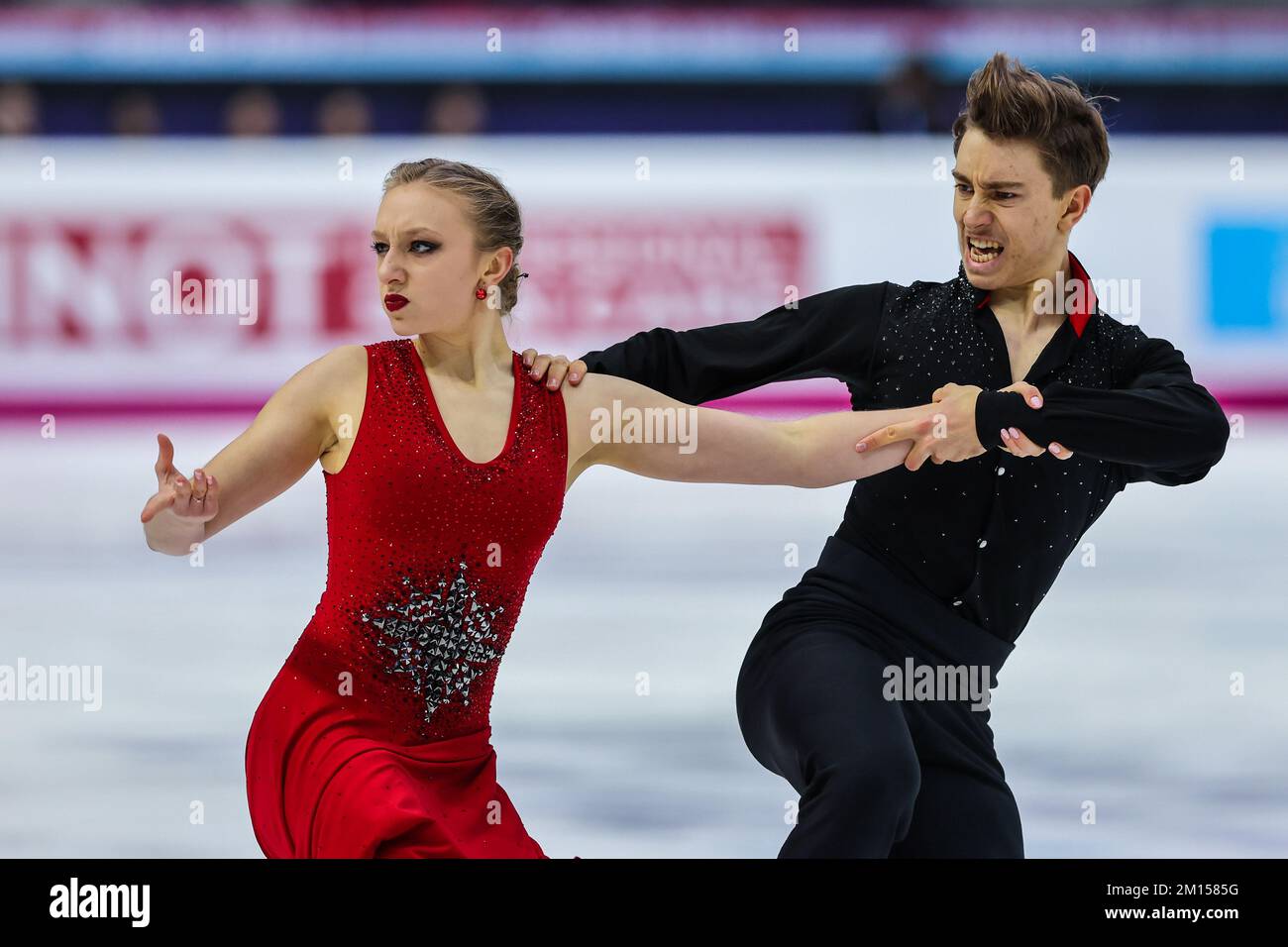 Turin, Italie. 09th décembre 2022. Katerina Mrazkova et Daniel Mrazek, de la République tchèque, participent à la finale du Grand Prix de patinage artistique de l'UIP à Turin 2022 à Turin Palavela. (Photo de Fabrizio Carabelli/SOPA Images/Sipa USA) crédit: SIPA USA/Alay Live News Banque D'Images