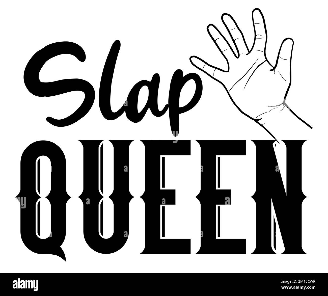 Slap Queen for Funny Women, Volleyball Player Female Team, Girl Designs Illustration de Vecteur