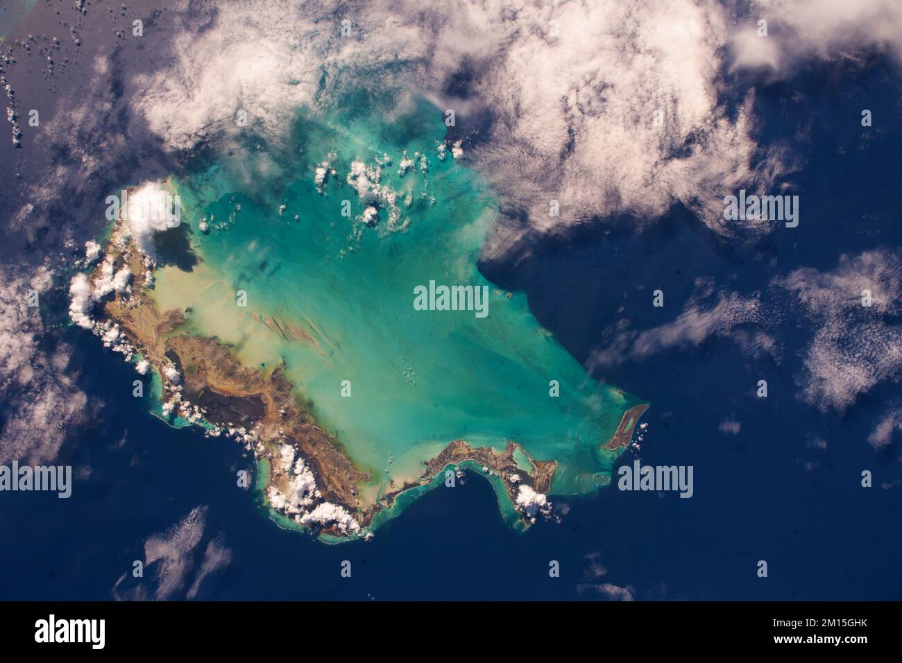 ÎLES TURKS ET CAICOS - 05 octobre 2022 - le territoire britannique d'outre-mer des îles Turks et Caicos est représenté par la Stati spatiale internationale Banque D'Images