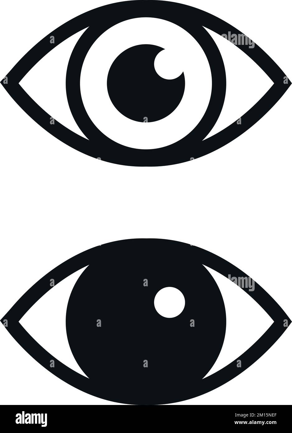 Icône œil. Des yeux différents. Conception plate simple. Art vectoriel Illustration de Vecteur