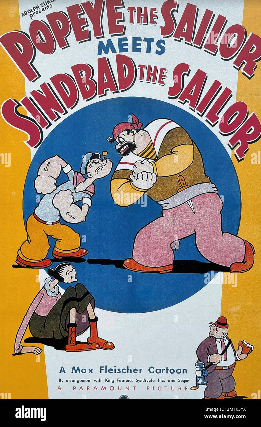 POPEYE LE MARIN RENCONTRE SINDBAD LE MARIN 1936 Paramount Pictures dessin animé Banque D'Images
