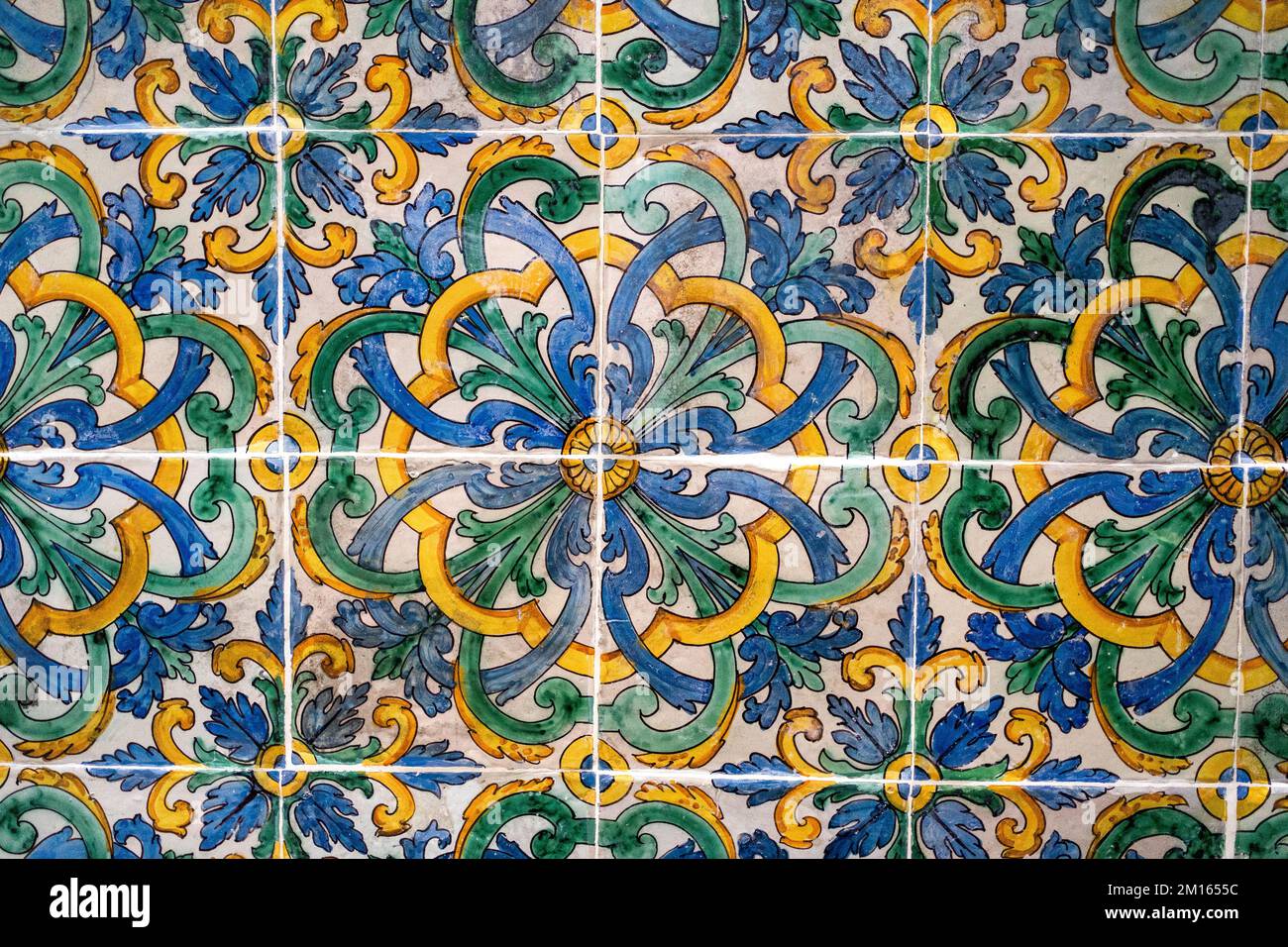 Carreaux turcs faits main du Palais Topkapi datant du 16th siècle à Istanbul, Turquie. Banque D'Images